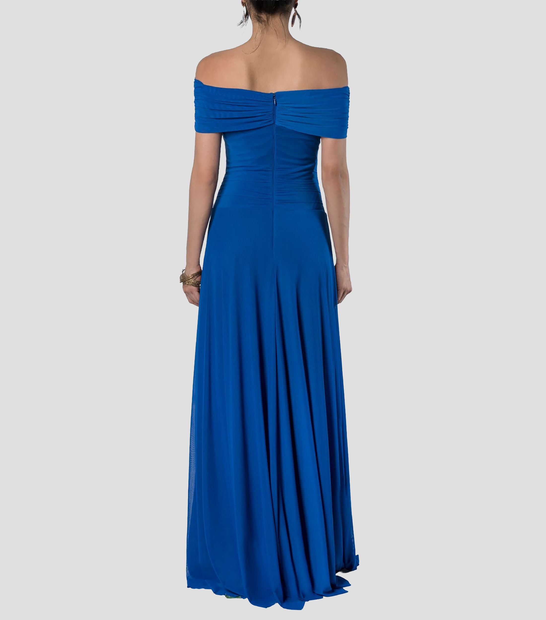 Vestido largo liso Mujer